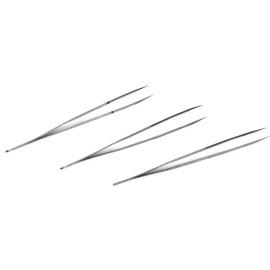 3 Pc Professional Quality Titanium Tweezer Set, Consists Tweezer # 5, 1 & AA