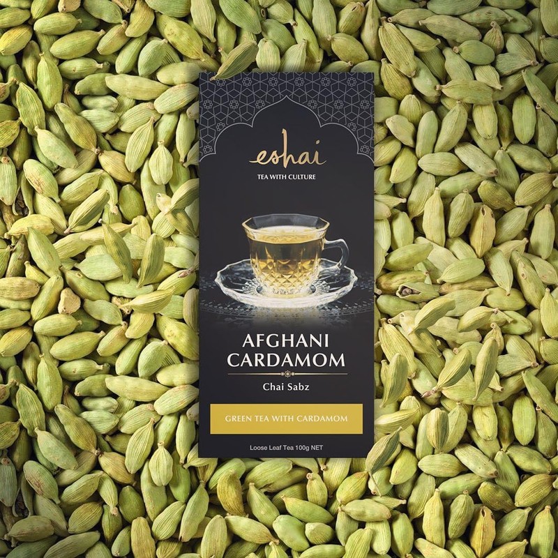 Eshai Afghani Cardamom (Chai Sabz) - Green Tea with Cardamom