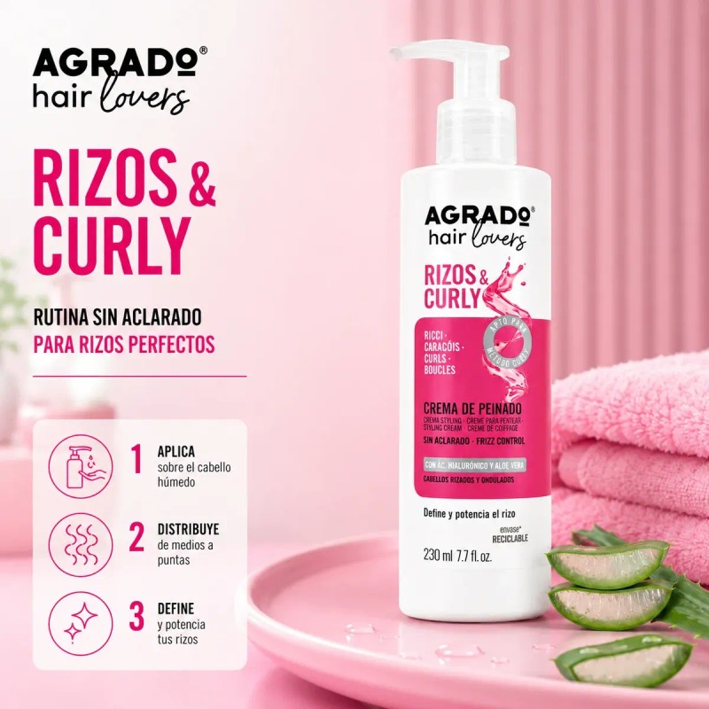 Crema Para Peinar Rizos Definidos Agrado 230ml