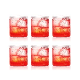 Borosil VCLT305 Vision Classic Large Tumbler [Set of 6] - Clear Lightweight & Durable Drinkware, Odor Resistant, Dishwasher Safe - For Water, Juice, Beer, Wine, and Cocktails |10 Ounce Cups