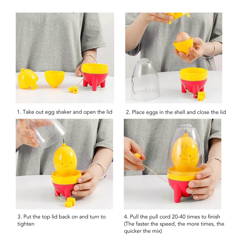 Egg Spinner for Boiled Golden Eggs, Hand Powered Egg White