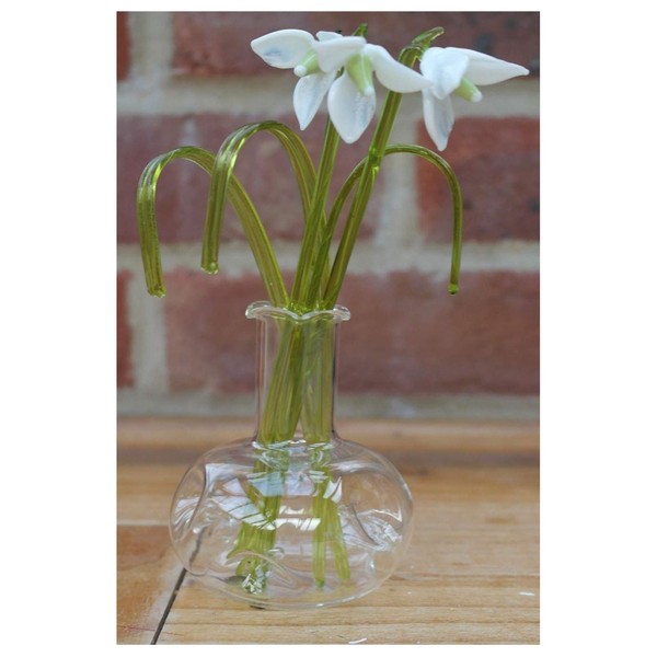 Gorgeous Glass Snowdrop Flower Display