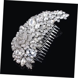 FOMIYES 2pcs Elegant Bridal Hair Comb Flower Hair Clip Crystal Rhinestones Wedding Party Accessory for Bride