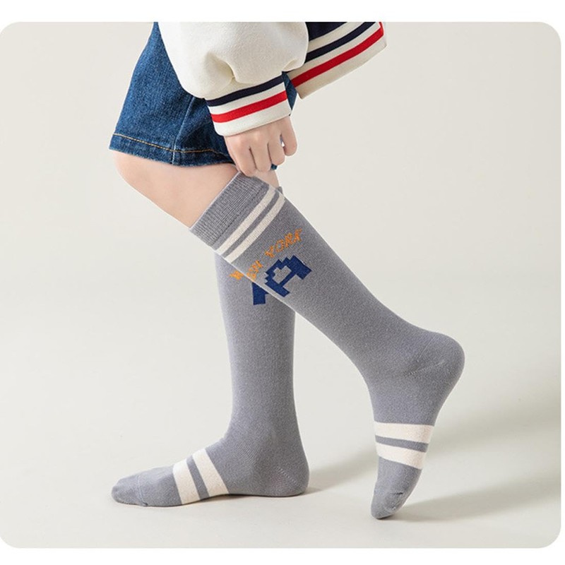 [HOLRAFAN] 子供靴下 膝丈 ガールズ スポーツ ソックス 3足セット キッズ靴下 キッズ ソックス