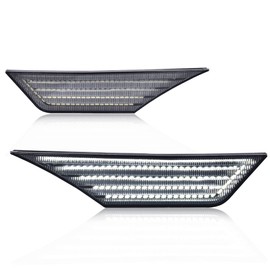 PIT66 Smoke LED Side Marker Lights Switchback Signal Lamp Compatible With Honda Civic 2016 2017 2018 2019 2020 2021, 33850TBAA02, 33850TBAA01, 33800TBAA02
