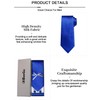 DiBanGu Men's Necktie Solid Silk Tie and Pocket Square Wedding