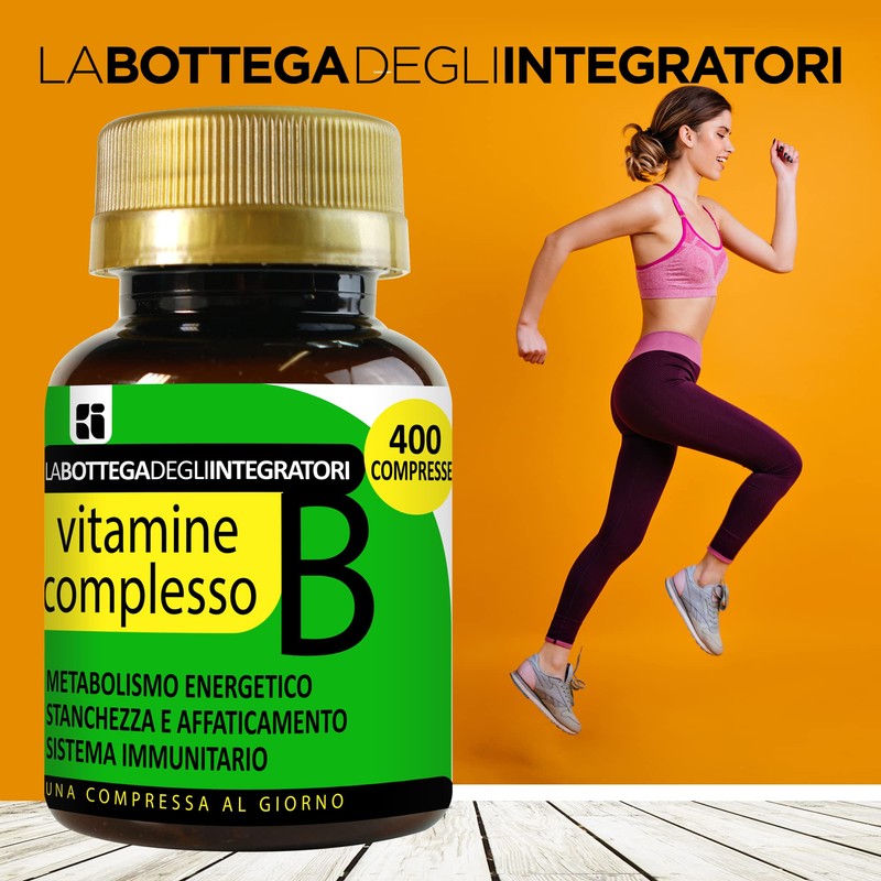 B-Komplex-Vitamine 400 Tabletten 1 pro Tag | Für Vegetarier geeignet