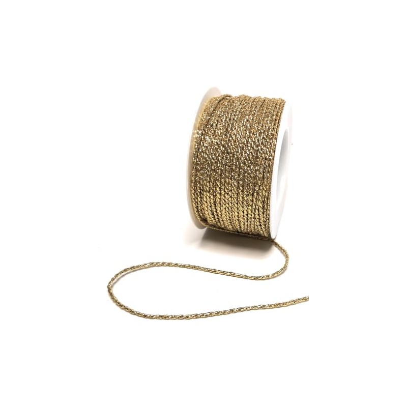 s.dekoda Cord 50 m x 2 mm Gold Lurex Twist