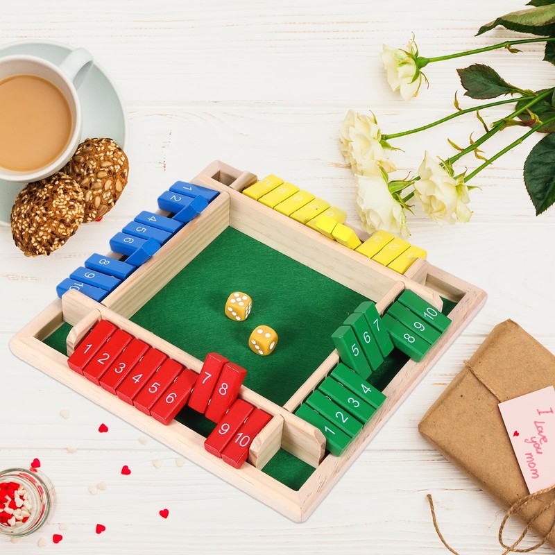 4 Color Shut The Box Game 4 Player,Shut The Box