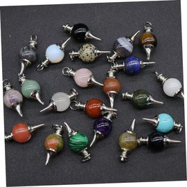 TEHAUX Beautiful DIY Necklace Pendant Natural Agate Stone Fashion Accessories for Party (Amethyst Agate)