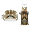 MLHpeak V-Type Groove Wheel, Heavy Duty Rigid Caster with Bracket,