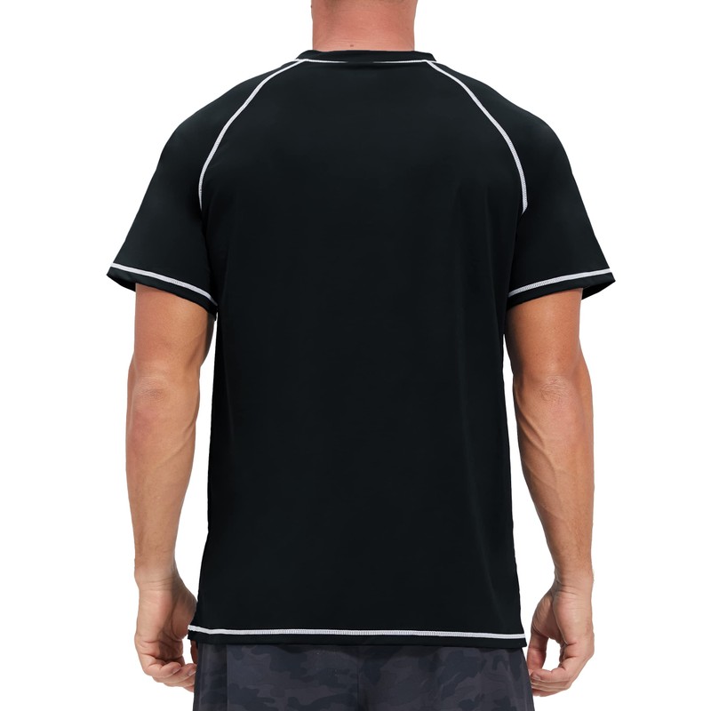 Camisetas de natación para hombre, protección solar UPF 50+, playera