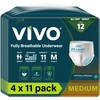 VIVO Organic Cotton Sensitive Skin Overnight Adult Incontinence Pullup Underwear,