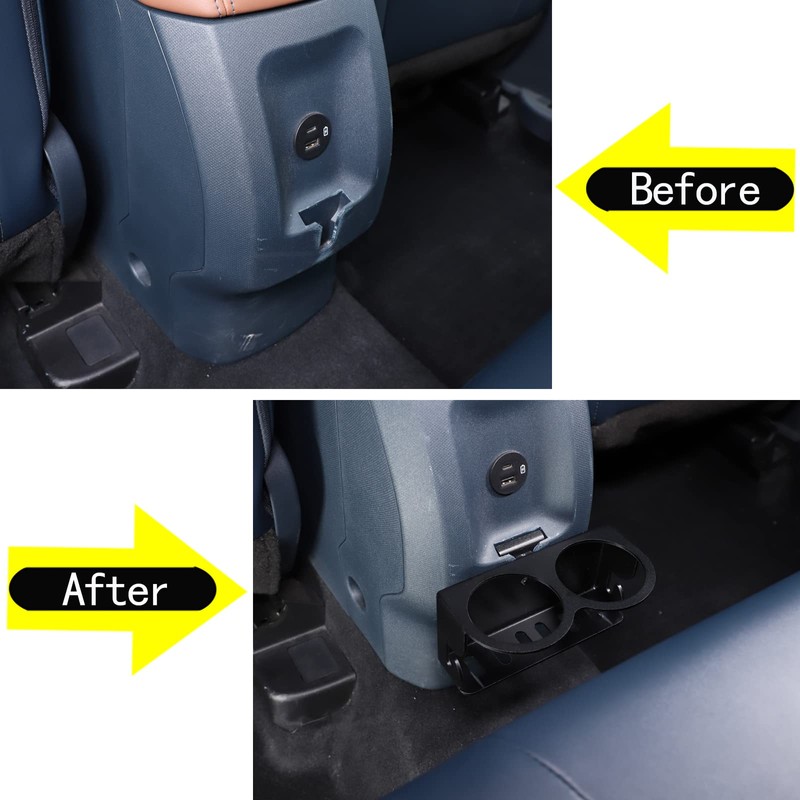 Car Rear Cup Holder Expander Organizer Compatible with Ford Maverick