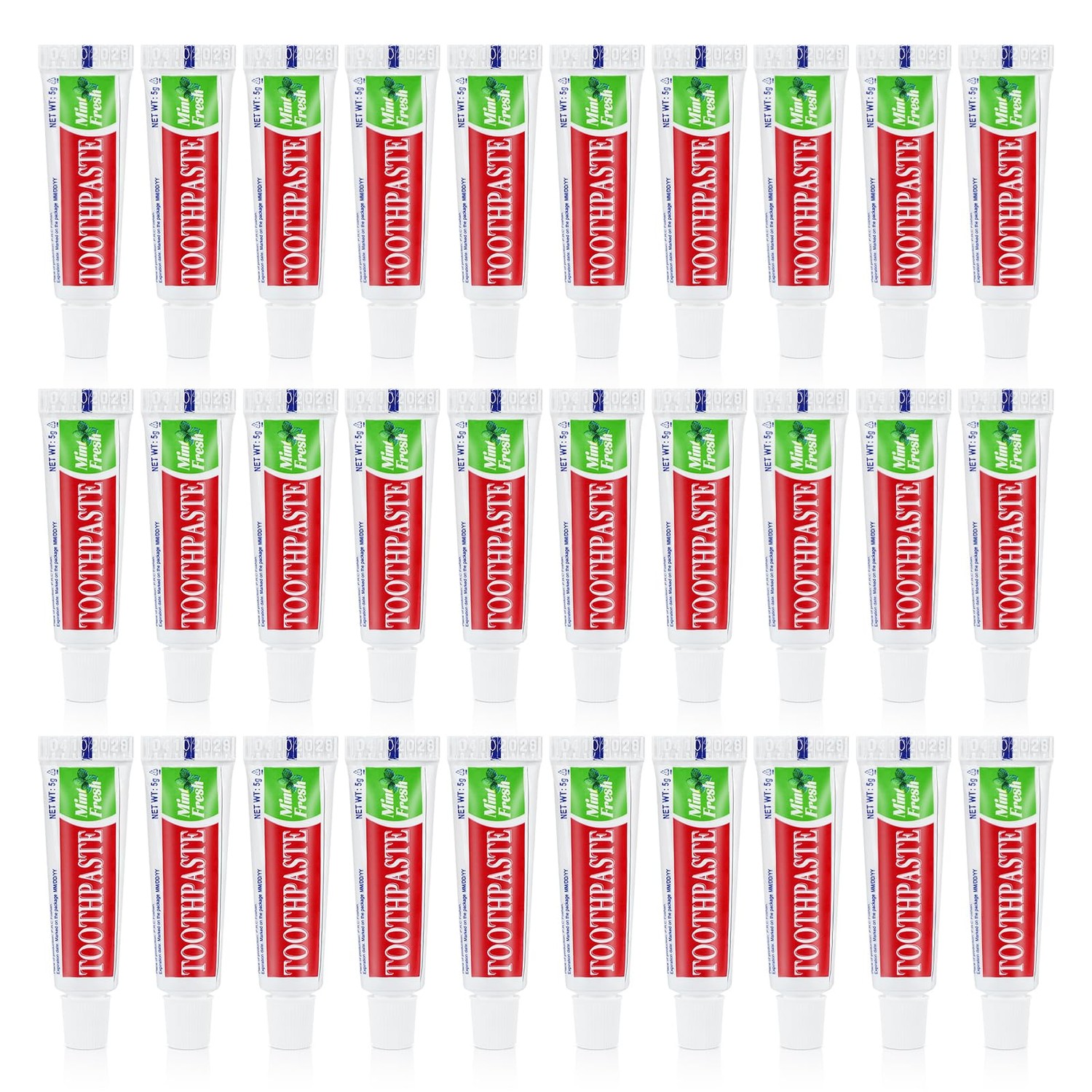 Travel Size Toothpaste in Bulk, Disposable Mini Mint Flavor Toothpaste ...