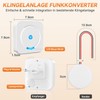 BESIMLIVE Wireless Signal Forwarding Wireless Doorbell Extension Set, Bell Forwarding