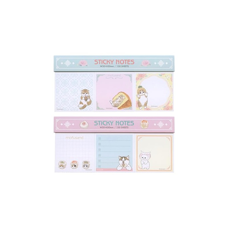 Sunstar Stationery mofusand Sticky Notes, Blue, S2841479