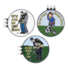 Tibapla 3 Golf Ball Markers Magnetic Hat Clip, Golf Hat Clip Marker, Golf Marker Hat Clip, Golf Ball Marker Hat Cap Clips, Golf Ball Marker Clip Magnetic