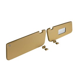 Sun Visor Set with Mirror and Clips for Mercedes R107 W107 C107, 1971-1989 (Beige)