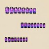 Purple Press on Nails Medium Square Fake Nails Purple Black