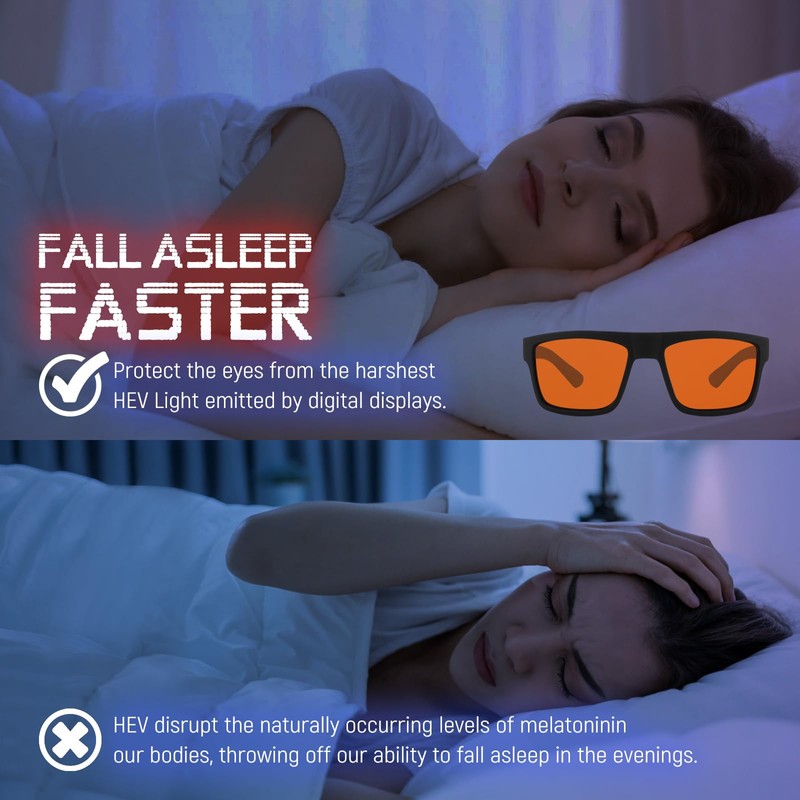ORANZI 2 Pack Blue Light Glasses Men Woman, Computer Gaming