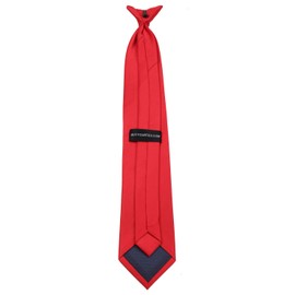 XL-CLIPON-ADF-24 - Mens XL Extra Long Tall Man Solid Color Clip On Easy to Remove Clip Necktie Ties