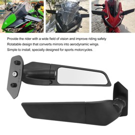 Motorcycle Side Wing Mirror, Rotatable Rear View Mirrors for GSXR 1000 2017-2021, ATV Side Mirrors, Clear Vision, Motorcycle Mirrors Replacement