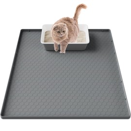 Pawinner 31.5 x 22 Inch Cat Litter Mat, Extra Large Waterproof Floor Protector, Heavy-Duty Litter Trapping Mat for Multiple Cats, Non-Slip & Easy to Clean for Litter Box Areas