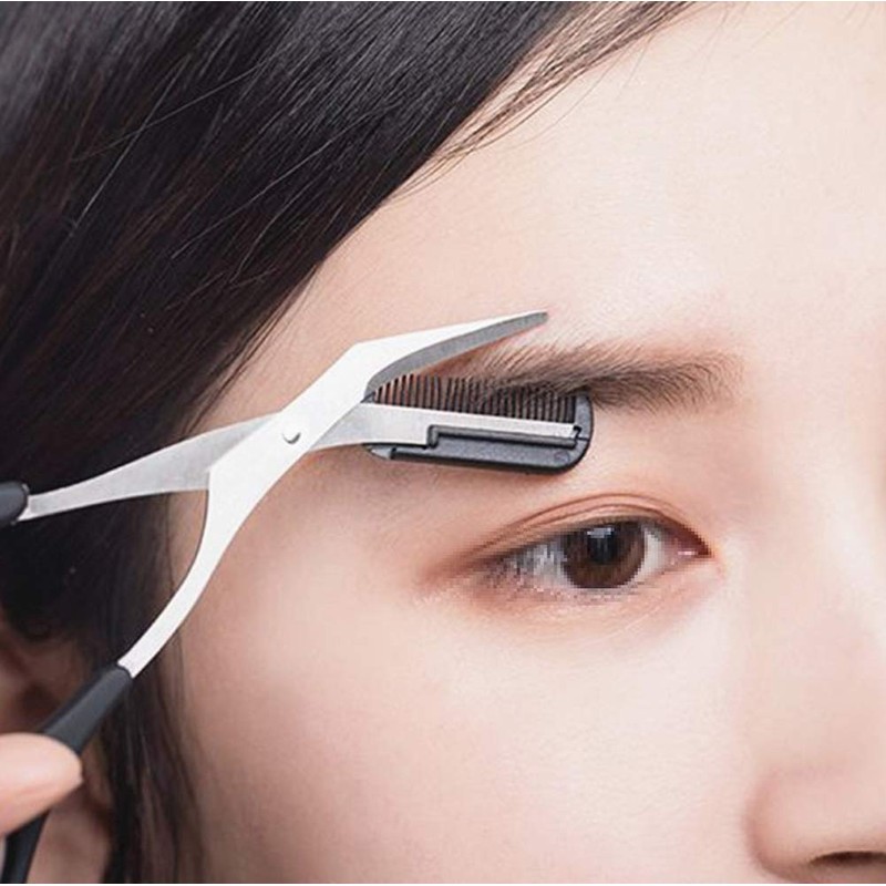 Professional Precision Trimmer Eyebrow Scissors Remover Beauty Tool with Comb