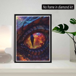 SKRYUIE 5D Diamond Painting Kits Eye - DIY Diamond Art Kits for Adults Loong, Full Round Drill - Crystal Embroidery Cross Stitch - Craft for Wall & Office Decor - 12x16 Inch e3