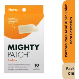 Pack X10 Parches XL Sin Color Antiacné Noche Todo Tipo de Piel Hero Cosmetics