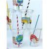 Back To School Party Cups, Plastic Cups with Paper Straws