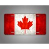 Canada Flag License Plate Maple Leaf Red & White Canadian