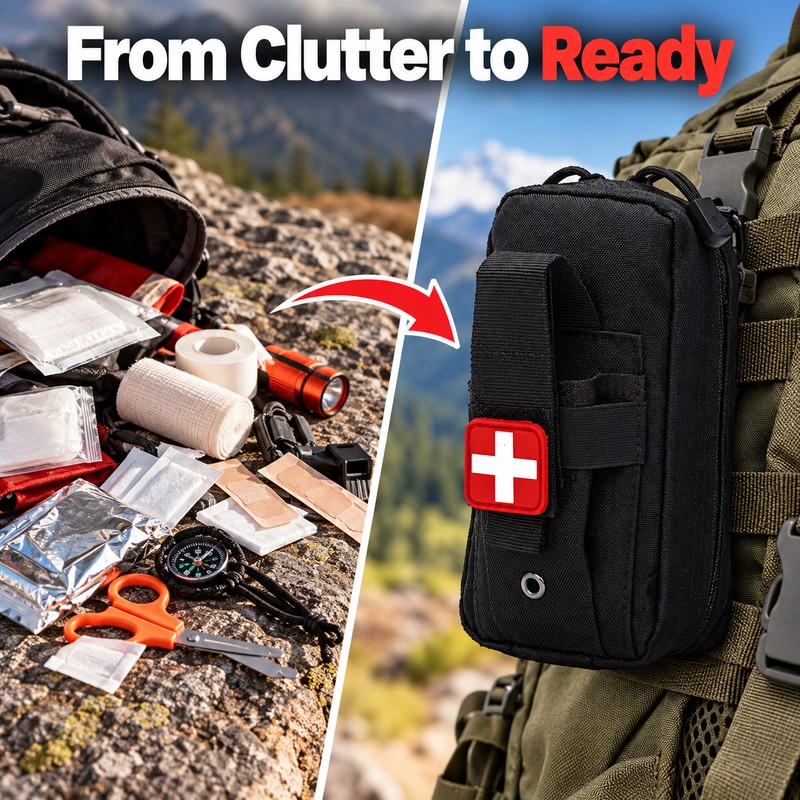 Tactical First Aid Pouch for Outdoor Gear Storage – Durable