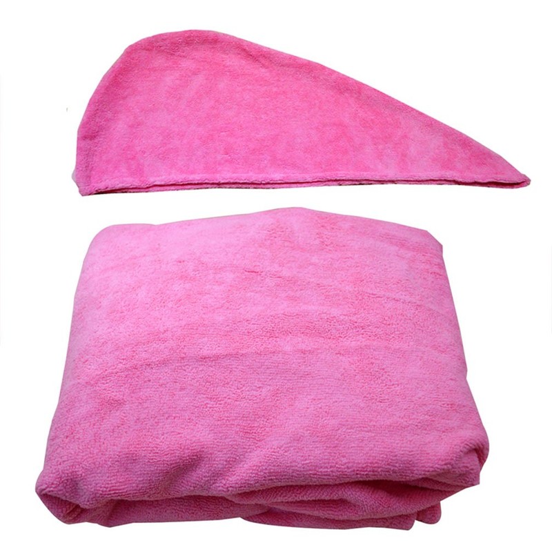 Millya Women's Microfiber Bath Towel Wrap & Hair Turban -