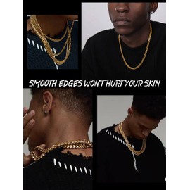 Rapper Gold Chain Necklace 20 inches 14mm Men's Cuban Chain Necklaces