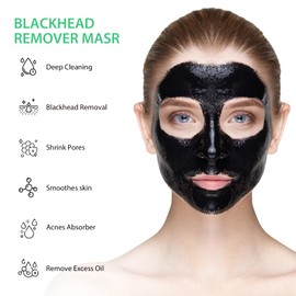IREV Peel Off Face Mask, Blackhead Remover Mask for Men, Charcoal Peel Off Black Mask, Facial Mask Deep Pore Cleaner Nose Blackhead Remover Pore Release, Deep Cleansing for All Skin Types 4.23 OZ