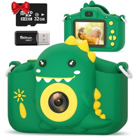 Children's Camera, Hangrui Children's Camera, 1080P HD Digital Camera with 2.0 Inch Screen, Camera Camera with 32GB SD Card, Photo Camera for 3-12 Years Birthday