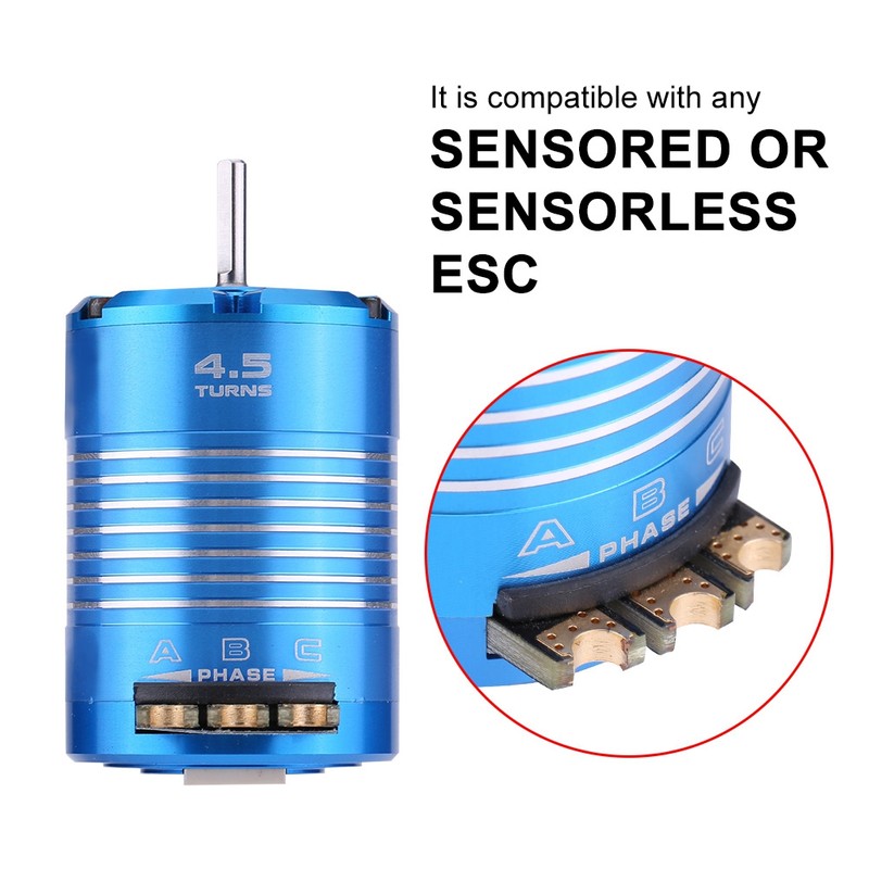 2 Poles 540 4.5T/13.5T Sensored Brushless Motor RC Part for