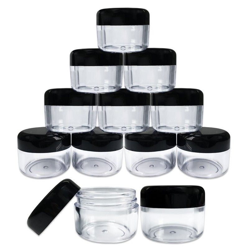 Beauticom 12 Pieces 30 Gram 30 ML Empty Clear Round