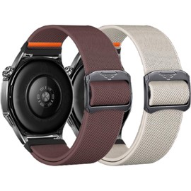 Sport Nylon Strap Intended for Garmin Approach S50, S44, S42, S40 Bands for Women Men Replacement Elastic Loop Wristband Smartwatch Accessories (StarLight&Purple)