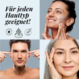 BelEtnea 24h Anti-Ageing Hyaluronic Cream Face with Aquaporine, 50 ml High Dose Day and Night Cream for Face, Neck, Eyes and Décolleté - Eye Cream Against Wrinkles and Dark Circles - Instant Effect