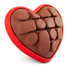 Jeffers Pet Natural Rubber Dog Chew Toy – Chocolate Heart Shape, Medium – Vanilla Scent, Durable, Non-Toxic, Dishwasher Safe, Interactive Fetch & Tug Toy - Perfect for Play, Training at Home