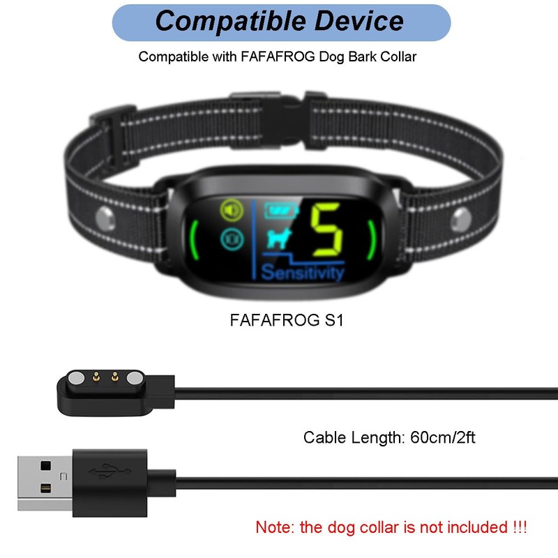 Emilydeals Charger for FAFAFROG Dog Bark Collar, Magnetic USB Charging