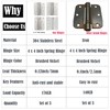 3 Pack Self Closing Door Hinges, 4 Inch Spring Loaded
