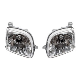 Brock Replacement Driver and Passenger Halogen Headlights Headlamps Compatible with 2005 2006 Tundra Pickup Truck 811500C040 811100C040