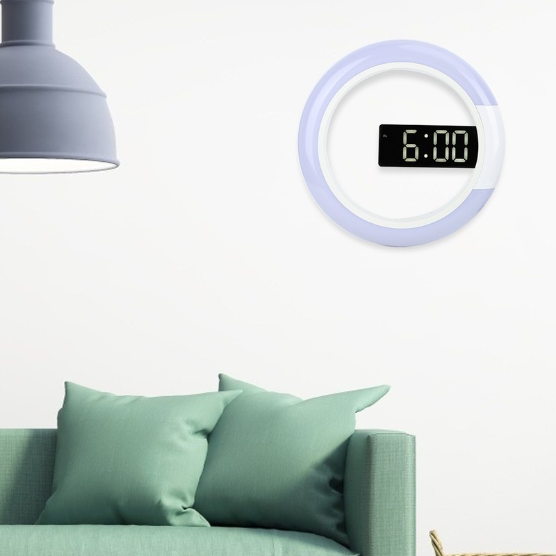 Innovative Modern Style LED Wall Clock Home Decoration with Alarm