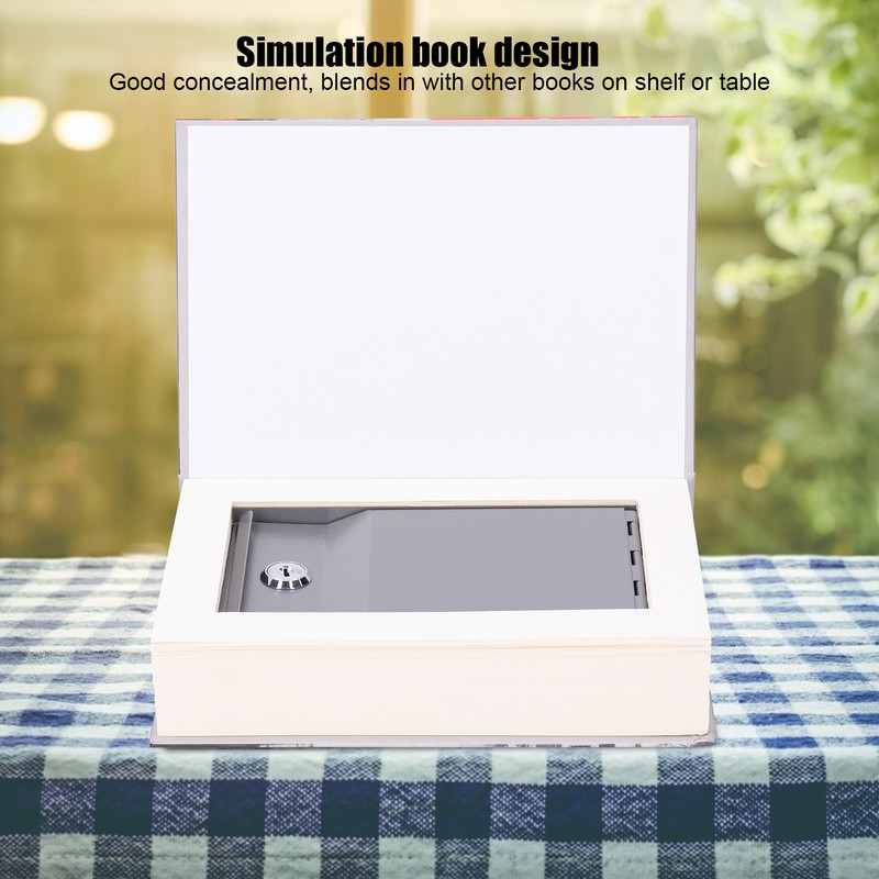 Simulation Book Security Locking Box Cash Coin Money Storage Safe