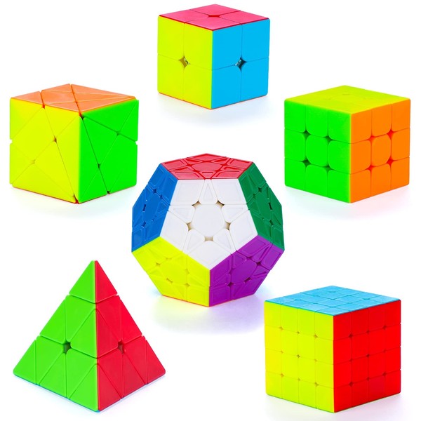 Coolzon Magic Cube Set,6 Pack Speed Magic Cubes 2x2x2 3x3x3