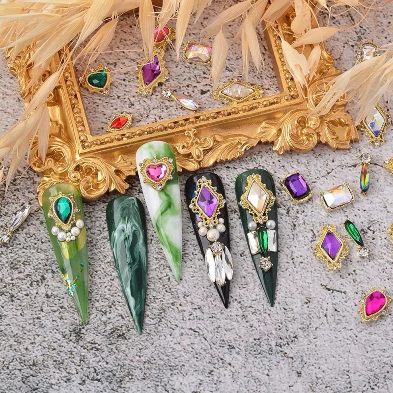 QIMYAR Kit De Decoración De Uñas, 240 Piezas De Diamantes